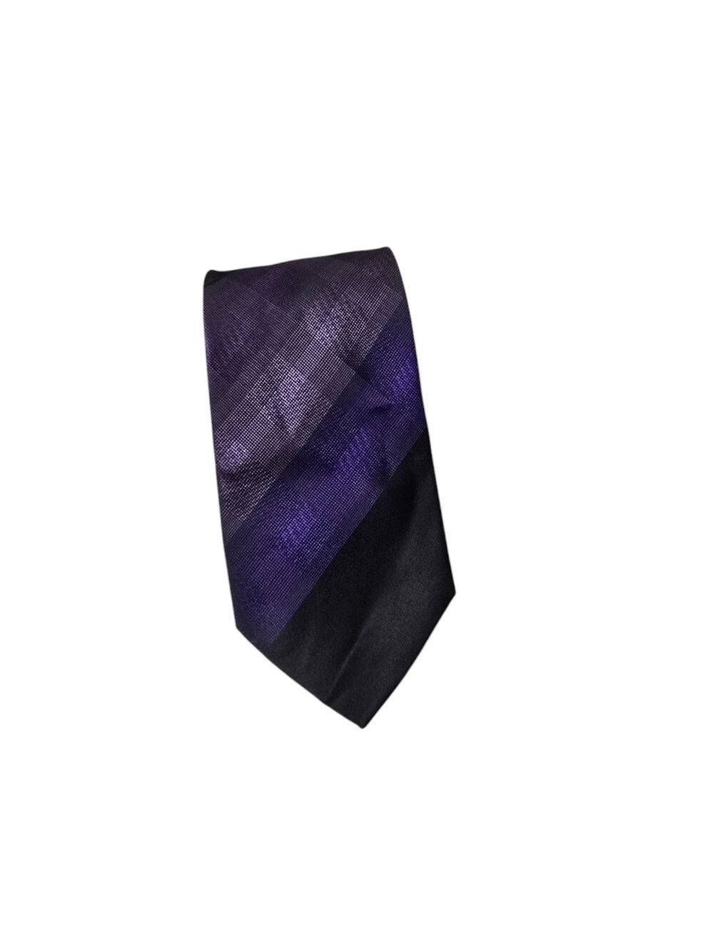Arrow Purple Black Striped Silk Tie